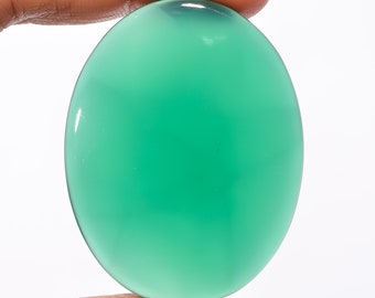 Dazzling Top Grade Quality 100% Natural Green Onyx Oval