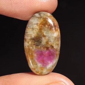 Stunning Top Quality Natural Ruby Zosite Oval Shape Cabochon Loose Gemstone For Making Jewelry 18.60 Ct 25X15X5 MM GA-11987