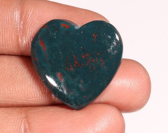 Incredible Top Quality Natural Bloodstone Heart Shape Cabochon Loose Gemstone For Making Jewelry 27.45 Ct 25X25X5 MM GA-13545