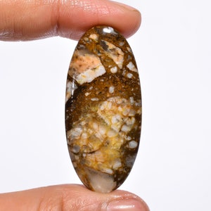 Superb Top Grade Quality 100% Natural Wild Hourse Jasper Oval Cabochon Loose Gemstone For Making Jewelry 42.5 Ct. 45X20X6 mm GA-602