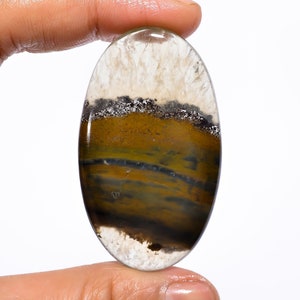 Maravilhosa qualidade de primeira qualidade 100% natural bio prehnita oval cabochão pedra preciosa solta para fazer joias 78,5 Ct. 52X30X6 mm GA-623