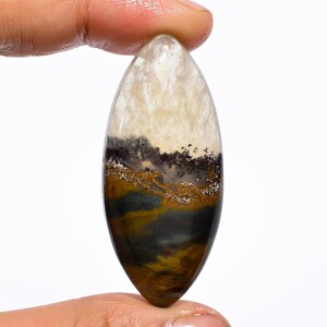 Adembenemende hoogwaardige kwaliteit 100% natuurlijke bio prehniet marquise cabochon losse edelsteen voor het maken van sieraden 59,5 kt. 50 x 21 x 7 mm GA-624