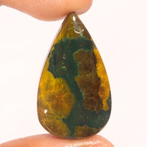 Prachtige Topkwaliteit 100% Natuurlijke Oceaan Jaspis Peervorm Cabochon Losse Edelsteen Voor Het Maken Van Sieraden 37.25 Ct 36x21x6 MM GA-3022