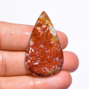 Uitstekende hoogwaardige kwaliteit 100% natuurlijke naad agaat peer cabochon losse edelsteen voor het maken van sieraden 36 kt. 38 x 22 x 6 mm GA-1468