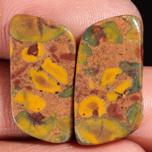Increíble piedra preciosa suelta de jaspe frutal natural de alta calidad, forma elegante, cabujón, para joyería, 18,65 ct, 21 x 12 x 3 mm, GA-16183