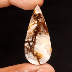 Fantastische topkwaliteit 100% natuurlijke wilde paard jaspis peervorm cabochon losse edelsteen voor het maken van sieraden 39.40 ct 46 x 21 x 5 mm GA-3182