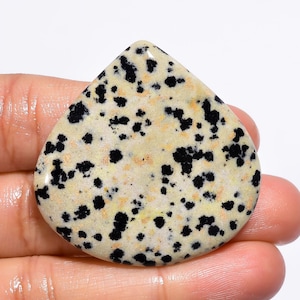 Esplêndida qualidade de primeira qualidade 100% natural dálmata jaspe coração cabochão pedra preciosa solta para fazer joias 62 Ct. 40X40X5 mm GA-1001