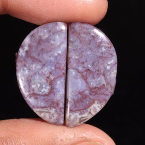 Terrific Top Quality Natural Black Botswana Agate Fancy Shape Cabochon Loose Gemstone Pair,For Making Jewelry 28.40 Ct 27X13X5 MM GA-16761