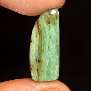 Cabochão de serafinita 100% natural de alta qualidade, pedra preciosa solta com formato especial para fazer joias, 9,80 ct, 25x10x4 mm GA-3098