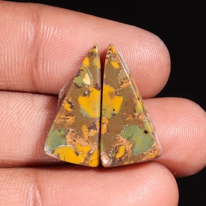 Impresionante piedra preciosa suelta de forma triangular de jaspe de fruta natural de primera calidad para hacer joyas, 20,00 ct, 23 x 11 x 5 mm, GA-16193