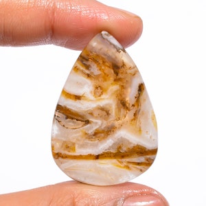 Unique Top Grade Quality 100% Natural Wild Hourse Jasper Pear Cabochon Loose Gemstone For Making Jewelry 30 Ct. 38X25X4 mm GA-607