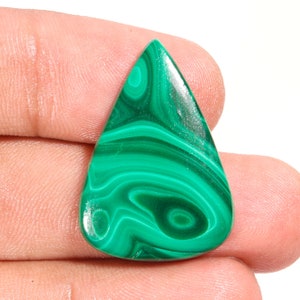 Immaculate Top Quality Natural Malachite Pear Shape Cabochon Loose Gemstone For Making Jewelry 25.35 Ct 31X22X4 MM L-32