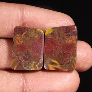 Increíble piedra preciosa suelta de jaspe de fruta natural de primera calidad con forma de fantasía, cabujón para hacer joyas, 40,15 ct, 21 x 15 x 5 mm, GA-16233