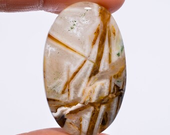 Attractive Top Grade Quality 100% Natural Stick Agate Oval Shape Cabochon Loose Gemstone For Making Jewelry 41 Ct. 36X22X6 mm GA-2330