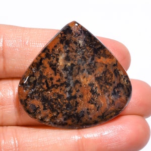 Impressionante qualidade de primeira qualidade 100% natural mel dendrite opala coração cabochão pedra preciosa solta para fazer joias 43 Ct. 33X35X6 mm GA-578