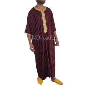 kandora bordeaux thobe - djellaba, Jubbah, Thobe, gamis, Kaftan