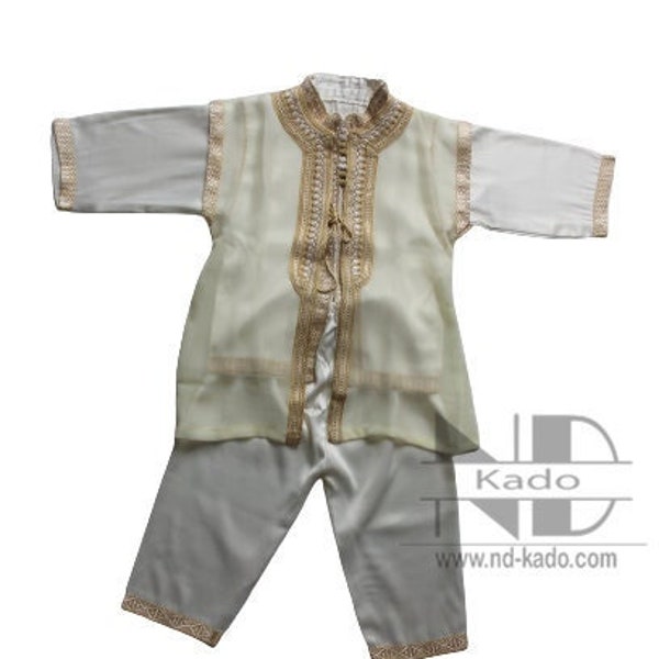 Moroccan jabador for children, 3 pieces jabador, Moroccan kaftan for boys