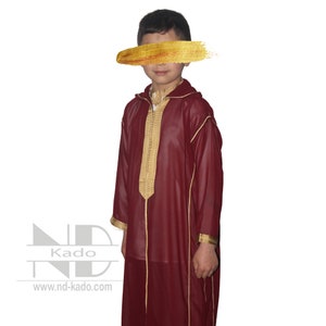 Moroccan jabador with djellaba, 3 pieces of jabador, Moroccan kaftan for boys