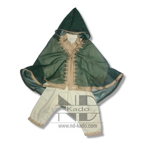 Moroccan jabador for kids, 3 pieces jabador for baby, Moroccan kaftan for boys