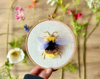 Beetle bumblebee fantasy with wings embroidered embroidery insect colorful flying insect