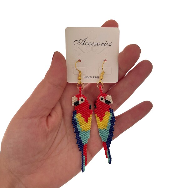 Parrot Earrings Etsy