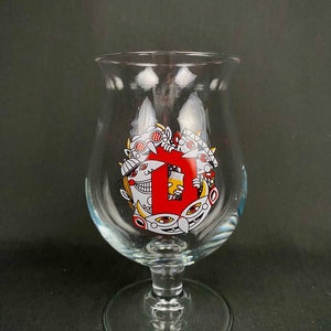 Collectible Barware Duvel Glass, Beer Glass, Barware,  Pint glass, Stout Glass, Bar Glass, Collectible