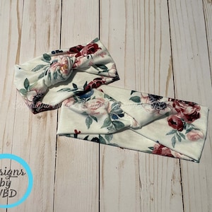 Watercolor Flower Mommy and Me Headbands, Mommy & Baby Headband, Matching Headbands, Gift for Daughters