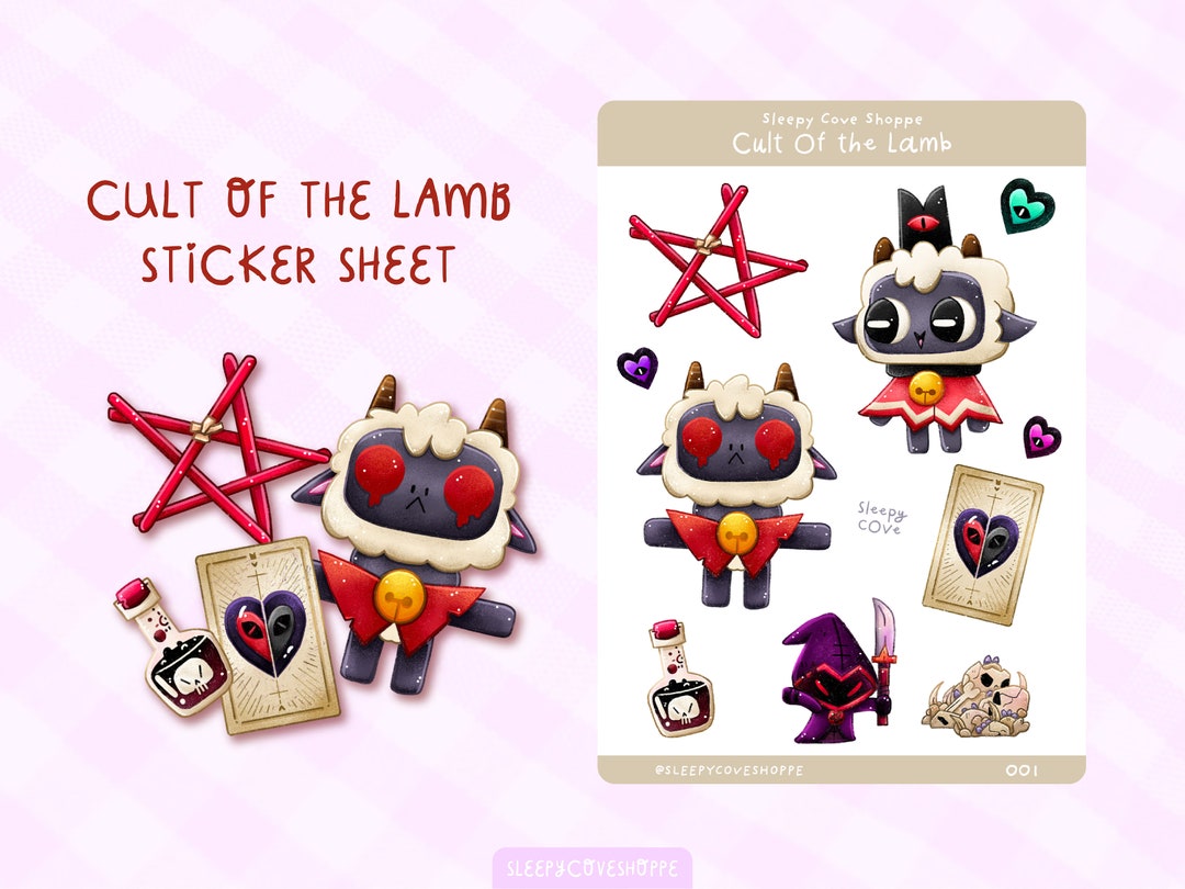 Cult of the Lamb Sticker Sheet Etsy