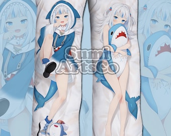 Dakimakura - Gawr Gura Hololive Anime Body Pillow Cover Case - Double Side Print - 40x120cm | 50x150cm | 50x160cm