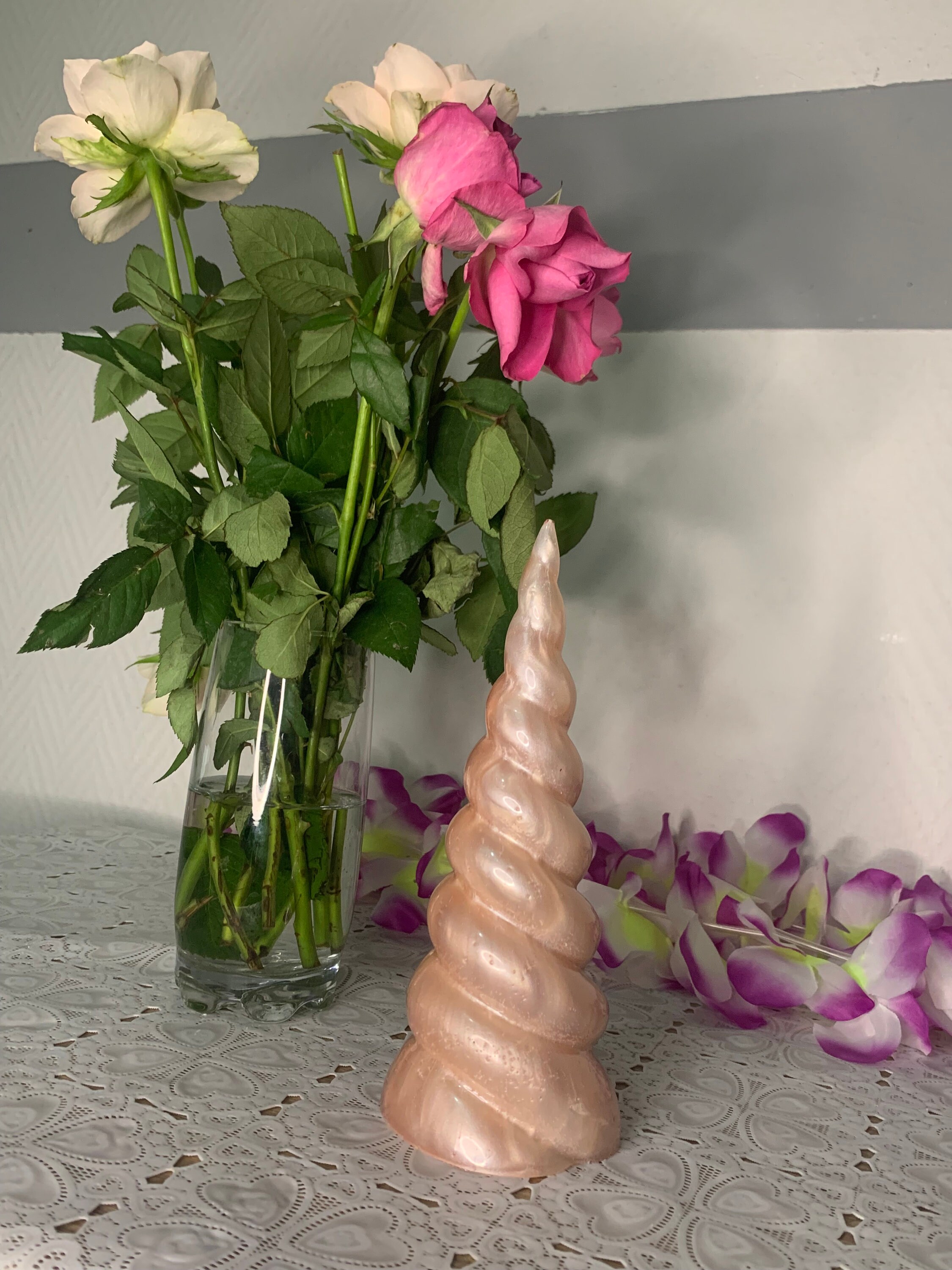 Très Grande Corne de Licorne en Résine Époxy