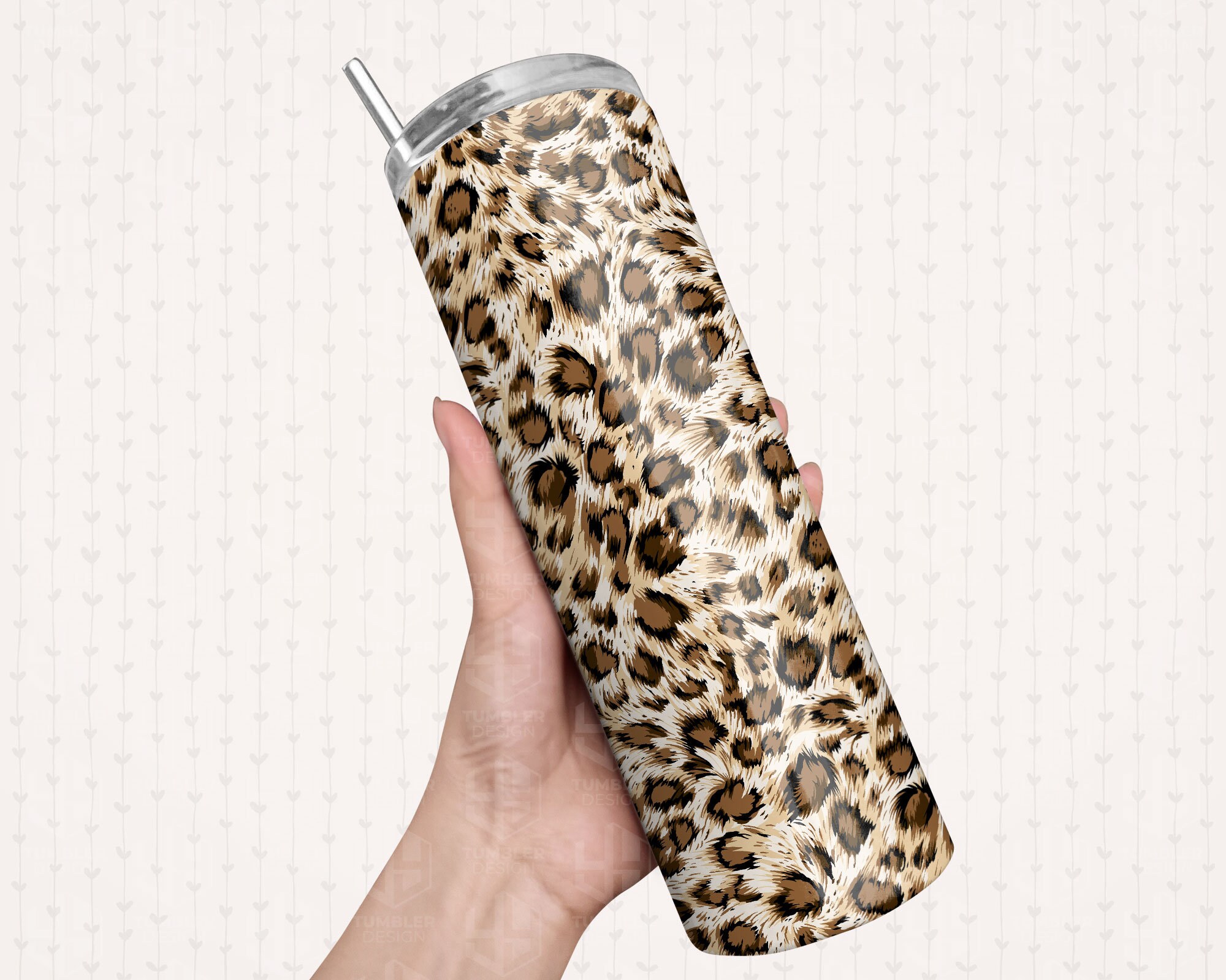 Cheetah Tumbler Wrap Leopard Tumbler PNG 20 Oz Skinny - Etsy