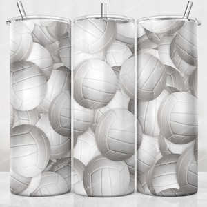 Real Volleyball Tumbler Wrap, Volleyball Ball Sublimation Design, 20 oz Skinny Tumbler Straight/Tapered, Sport Tumbler PNG, Digital Download