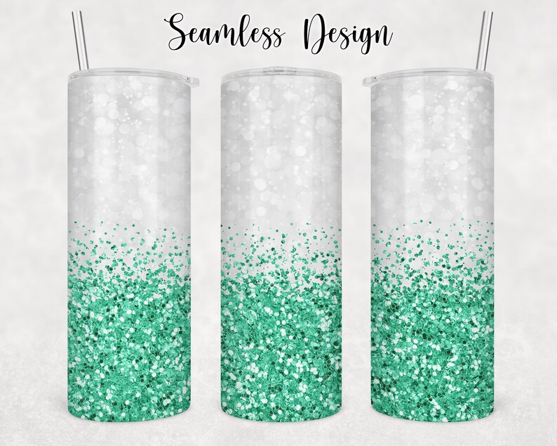 Glitter Tumbler Wrap Bundle Glitter Sublimation Design White Etsy