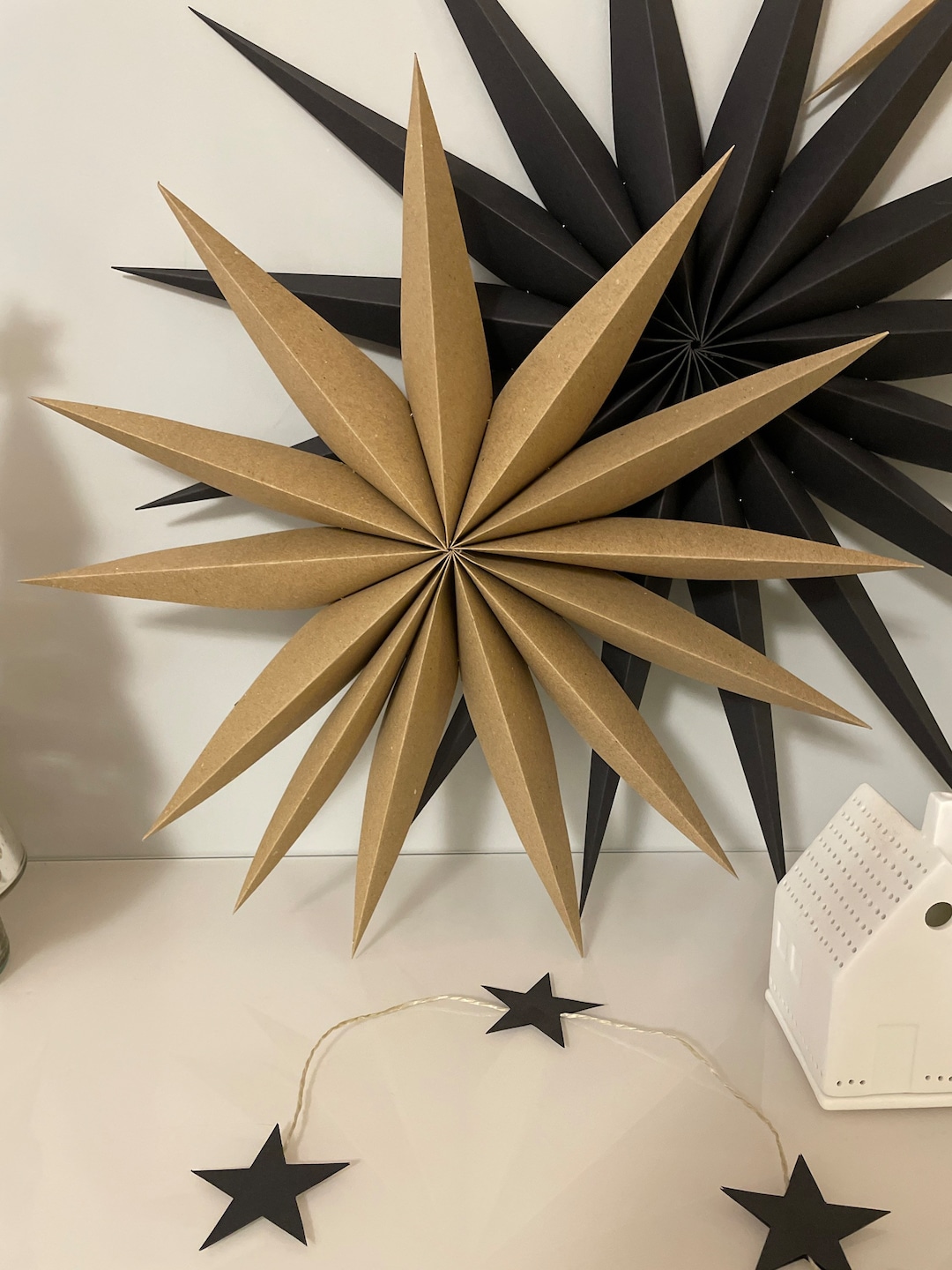 Stern aus Papier Stern aus Tonkarton Papierstern Etsy.de