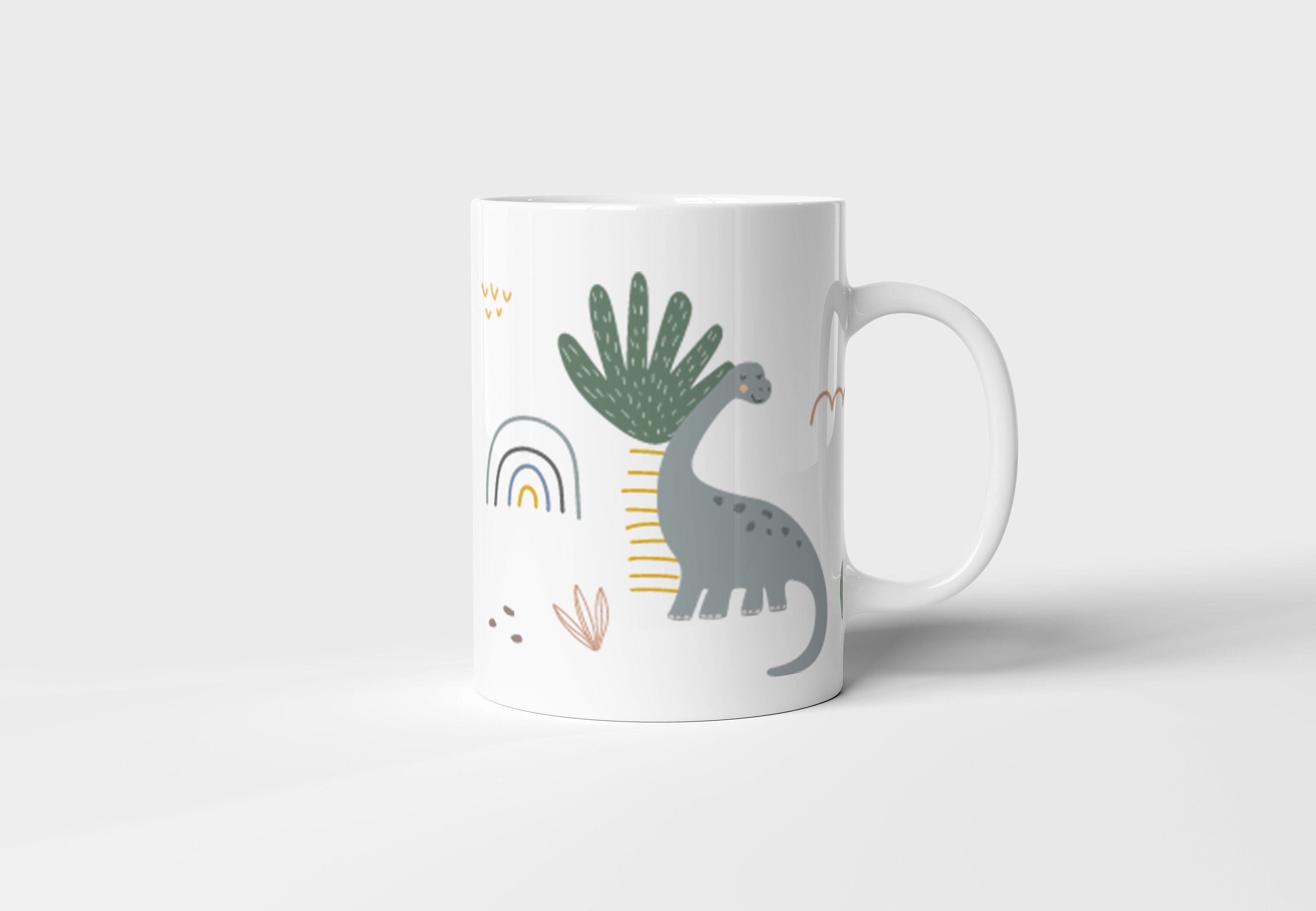 Cl 017 Mug/Tasse Gobelet Enfant Incassable & Personnalisable - Idée Cadeau Personnalisé Prénom Dinos