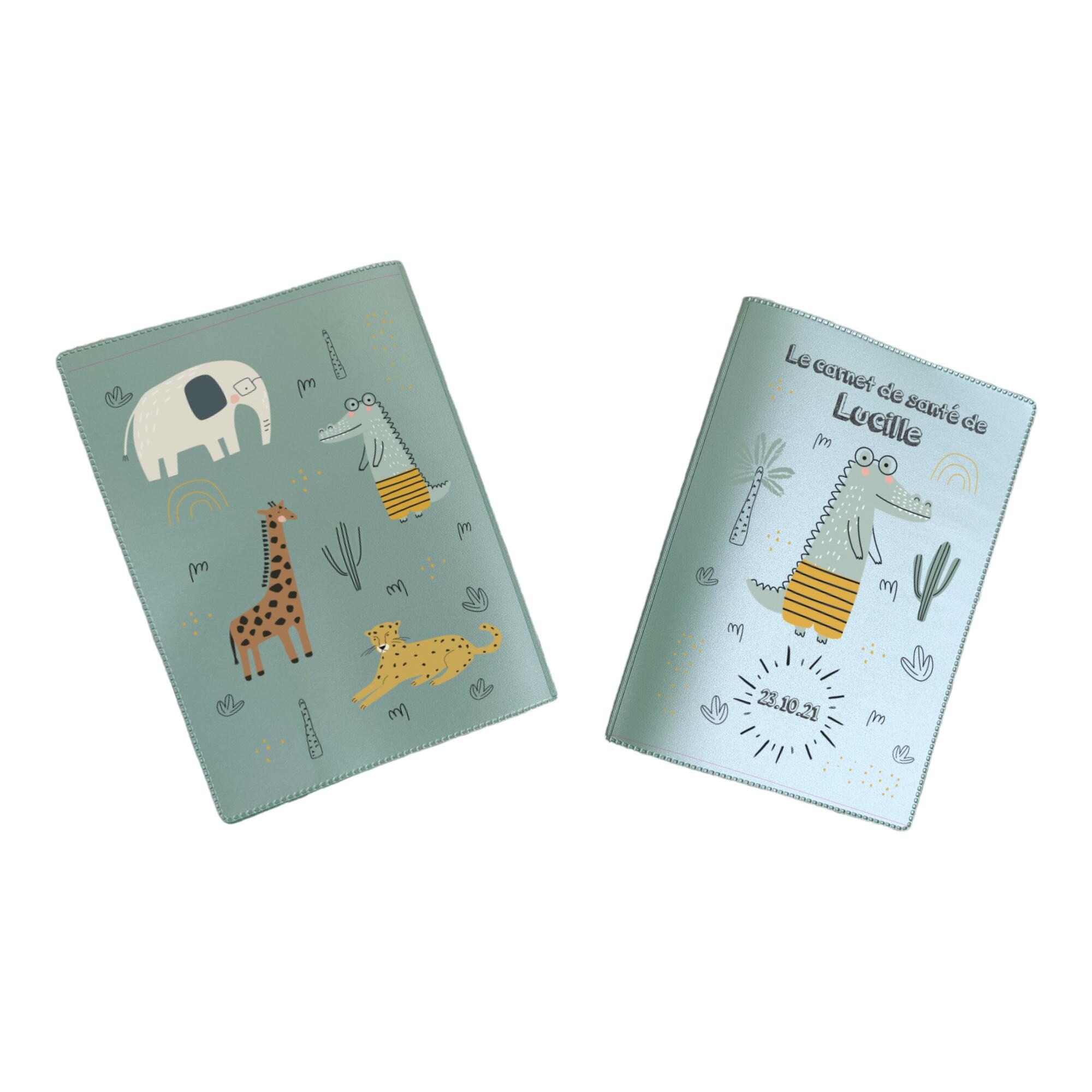 Protège Carnet De Santé Personnalisé Éléphant Cœur - Cadeau Naissance Original Made In France