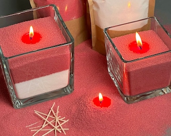 Candle Sand Wax Sand Candle White Candle Gift Pearled Candle Powder Candle Dust Granulated Wax Red Candle Palm Wax Atomra Candle Set Wicks