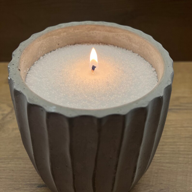 Round Cement Sand Candle Holder 1.5kg Pearled Wax 15 Wicks Etsy