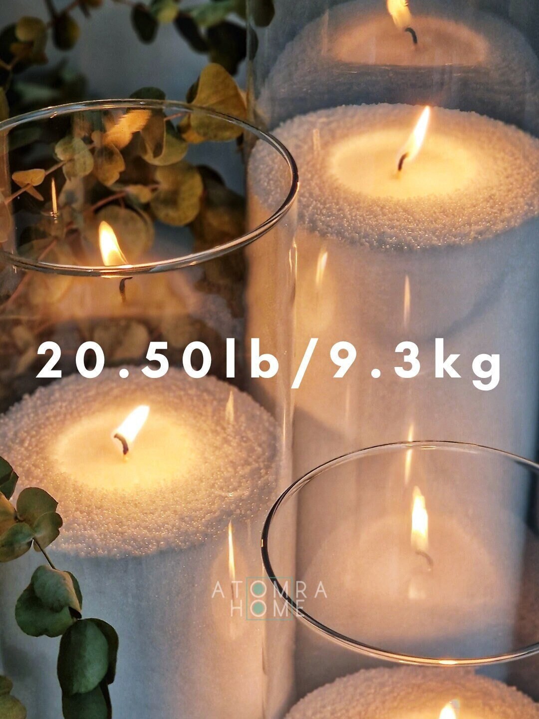 1,5kg/ 3.3lb White Candle Sand 20 Wicks /unique Gift/pearled Candle/diy  Candle/wholesale Candle/modern Home Candles/granulated Natural Wax 
