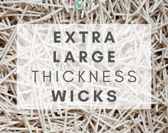 Wicks Waxed Cotton Wicks For Candle Sand DIY Candle Making Supplies Sand Wax Extra Large Wicks 6 cm / 2.5 inch High-Quality Wicks Wholesale