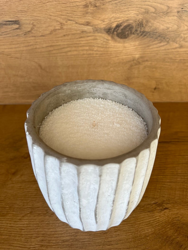 Round Cement Sand Candle Holder 1.5kg Pearled Wax 15 Wicks Etsy