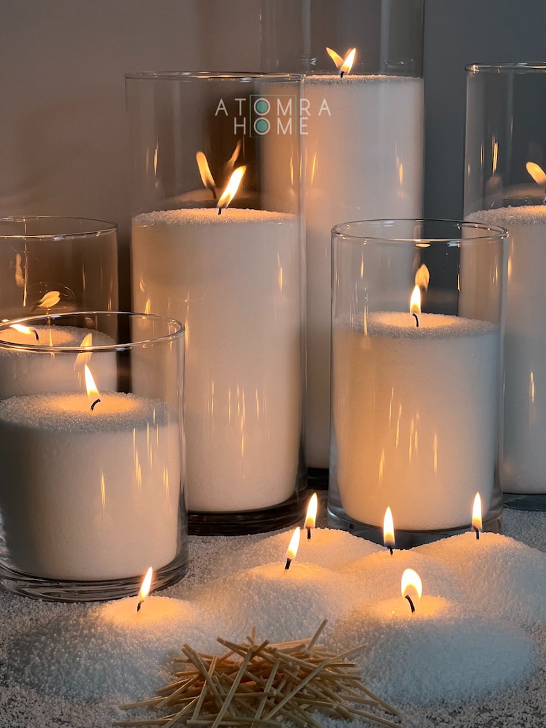 Candle Sand Candle Pearled Candle Sand Wax Candle White Candle Wedding Decor Candle Wholesale Granulated Wax Sand Wicks