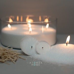 Candle Sand Candle Pearled Candle Sand Wax Candle White Candle Wedding Decor Candle Wholesale Granulated Wax Sand Wicks