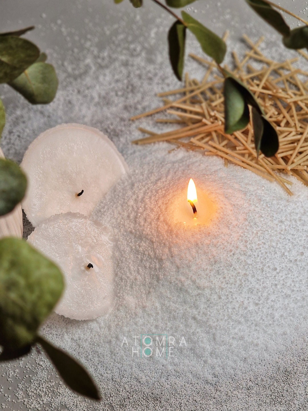 Sand Wax Candle Gift for Wedding Party Custom Candle Powder Pearled Candle  Sand DIY White Granulated Natural Plant Wax 4.5kg/9.92lb60 Wicks -   Norway