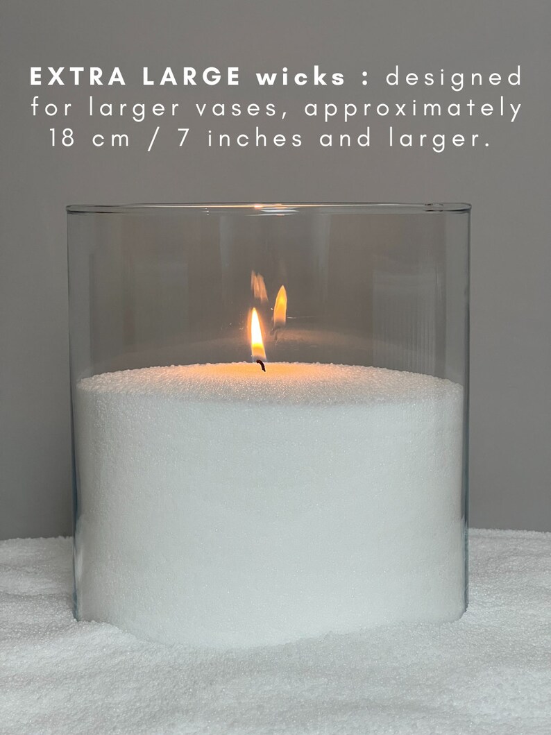 Waxed Cotton Wicks For Sand Candle Making Wicks Supplies Bulk Offer For Event Planners Candle Sand Atomra Extra Large Waxed Wicks Length 6 cm/2,5 inch