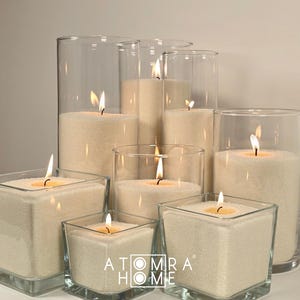 Ivory Candle Sand Wax: 20.5lb Wedding Decor Table Centerpiece with 150 Wicks
