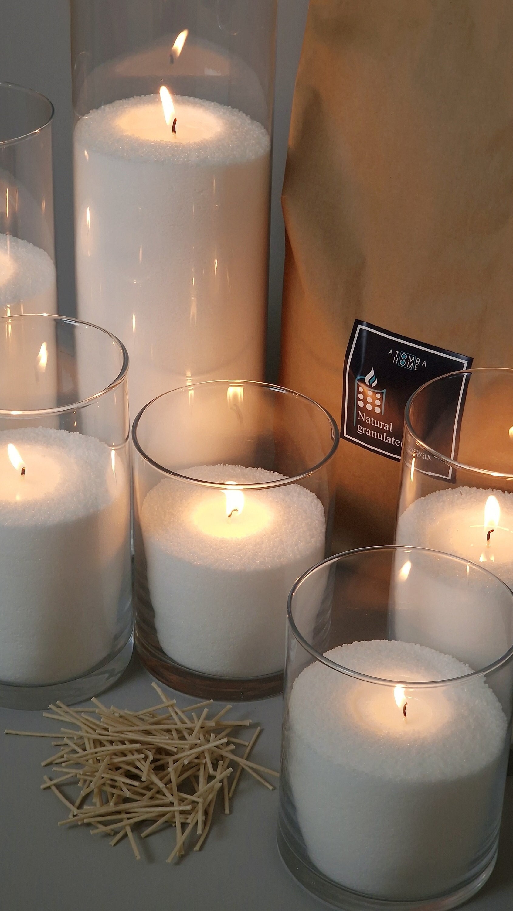 9.92lb 50 Wicks Candle Sand Wax Sand Candle Powder Candle Pearls White