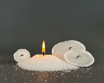 Sable à Bougie Scentoria 800g Blanc Avec Mèches - Granulés De Cire Pour Bougies DIY Et Créations Artisanales