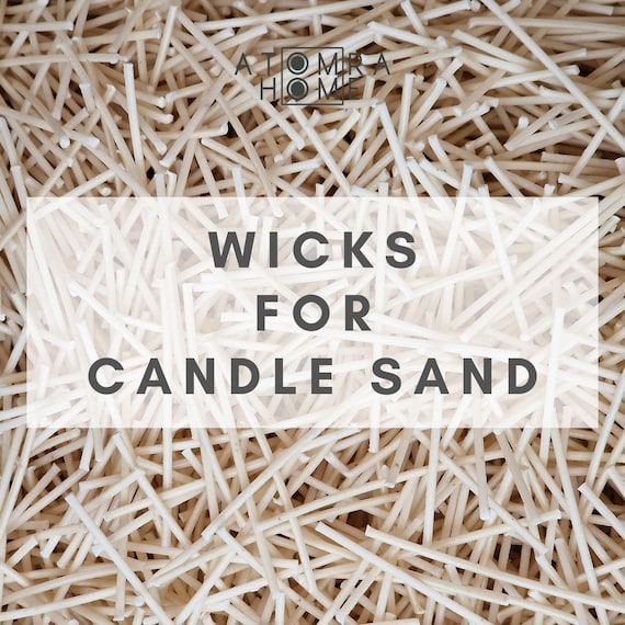 Waxed Cotton Wicks For Sand Candle Making Wicks Supplies Bulk Offer For Event Planners Candle Sand Wicks Length 6 cm/2,5 inch