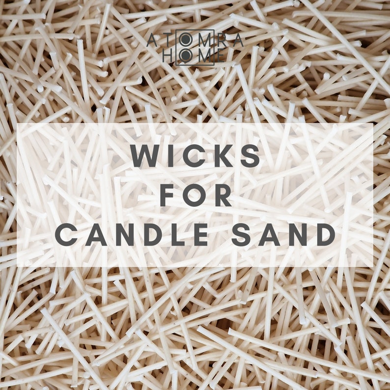 Waxed Cotton Wicks For Sand Candle Making Wicks Supplies Bulk Offer For Event Planners Candle Sand Atomra Waxed Wicks Length 6 cm/2,5 inch